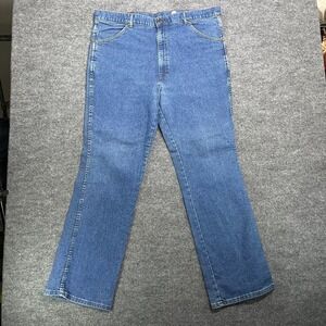 Women's Jeans Blue Denim Stretch High Rise Curvy Fit Classic‎ Straight 38X32
